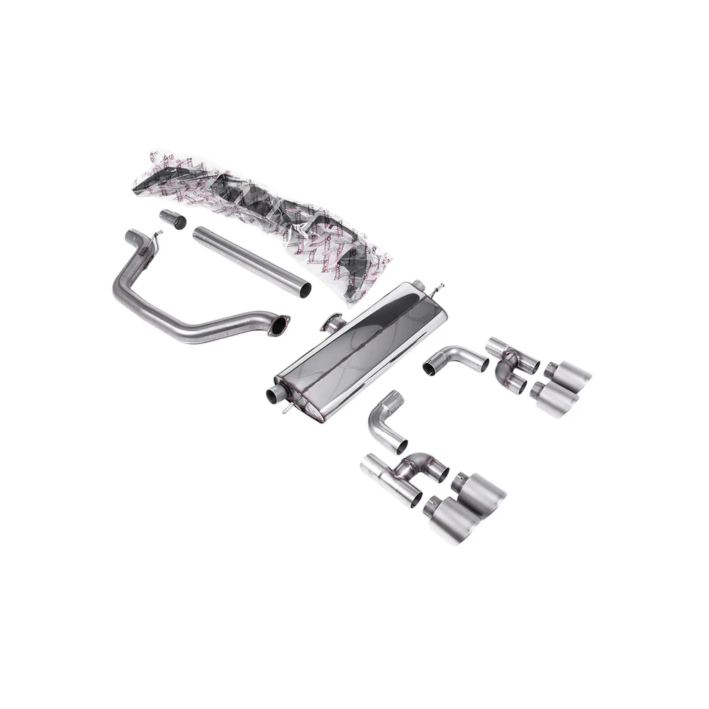 Milltek Cat Back Exhaust Volkswagen Golf Mk8 GTi (Golf R Style Quad Outlet Systems 245ps Non-GPF / North American Models Only) 21-25 - Image 5