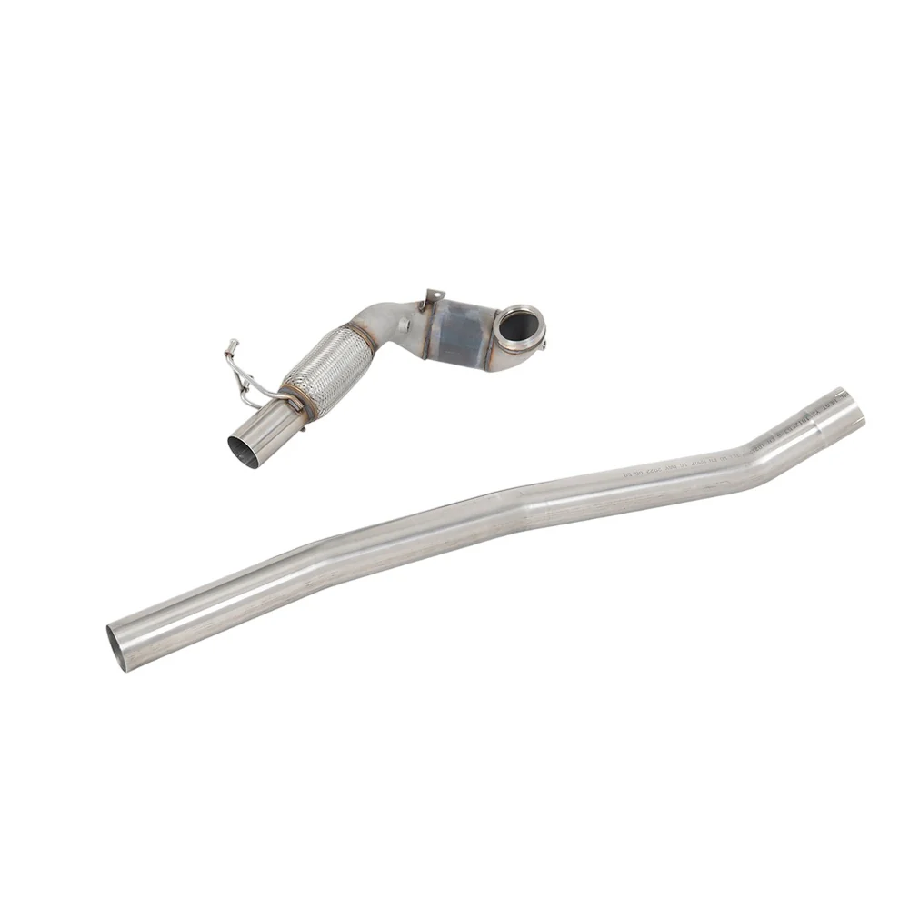 Milltek Large Bore Downpipe and Hi-Flow Sports Cat Exhaust Volkswagen Golf Mk7 R 2.0 TSI 300PS (80mm Race System Options) 14-16 - Image 2
